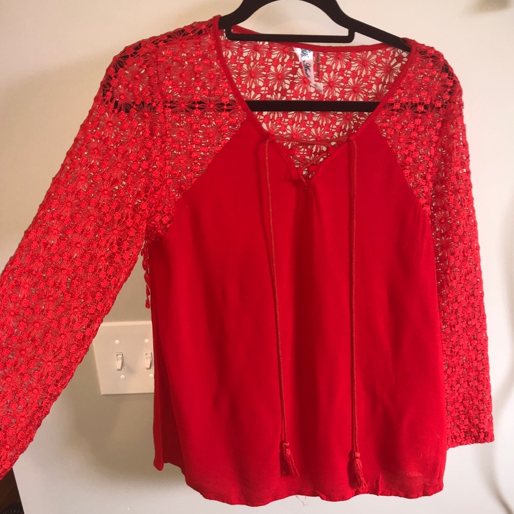 Red blouse